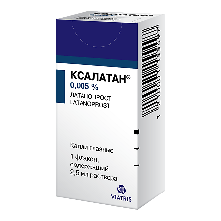 Ксалатан капли глазные 0,005 % 2,5 мл фл 1 шт