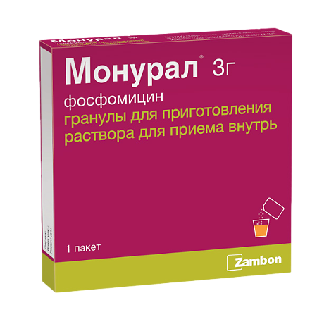 Монурал гранулы д/приг раствора для приема внутрь 3 г 1 шт