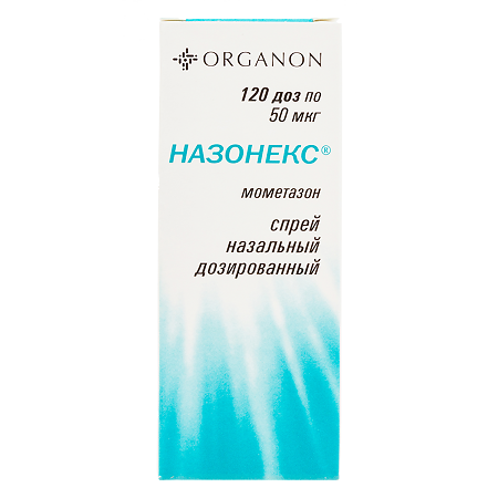 Назонекс спрей назальный дозированный 50 мкг/доза 18 г (120 доз) 1 шт