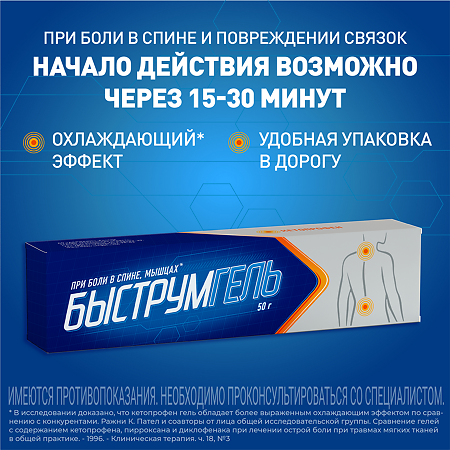 Быструмгель гель для наружного применения 2,5 % 50 г 1 шт