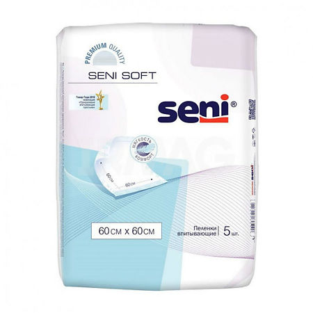 Seni Soft простыни (пеленки) 60х60 см 5 шт