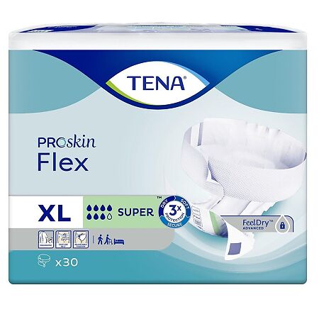 Tena Flex Super подгузники для взрослых р. XL (105-153 см) 30 шт