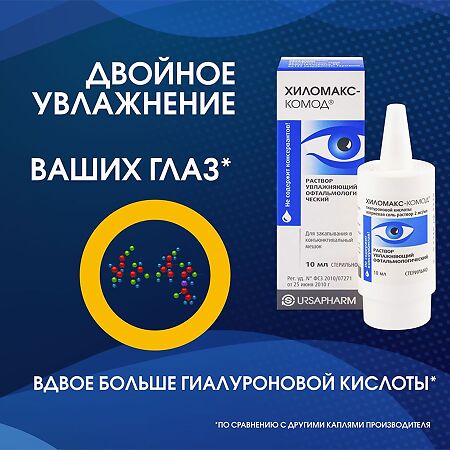 Хиломакс-Комод капли глазные 10 мл 1 шт