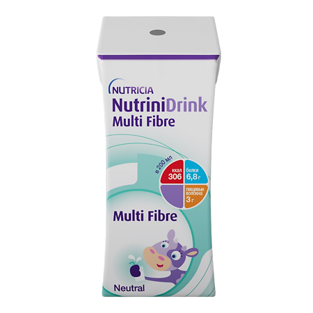 NutriniDrink Multi Fibre с пищевыми волокнами готовая смесь с нейтральным вкусом 200 мл 1 шт