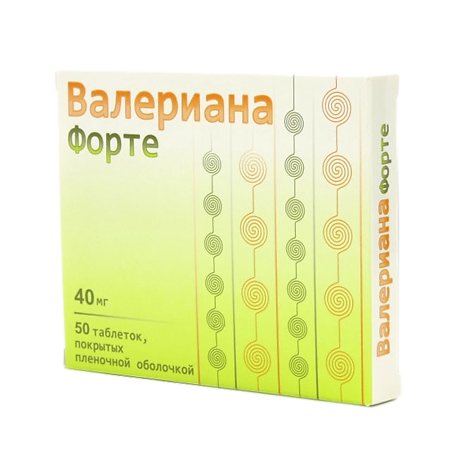 Валериана форте таблетки покрыт.плен.об. 40 г 50 шт