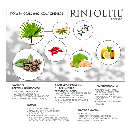 Ринфолтил Эспрессо Усиленная формула ампулы для женщин с кофеином амп 10 мл 10 шт