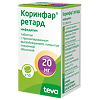 Коринфар ретард таблетки с пролонг высвобождением покрыт.плен.об. 20 мг 50 шт