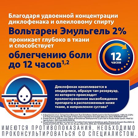 Вольтарен Эмульгель гель для наружного применения 2 % 50 г 1 шт