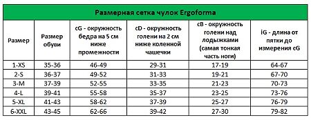 Чулки Эргоформа класс 2 р. 3 бежевый 1 уп