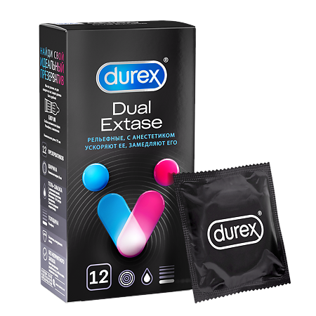 Презервативы Durex Dual Extase 12 шт