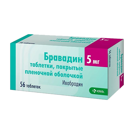 Бравадин таблетки покрыт.плен.об. 5 мг 56 шт