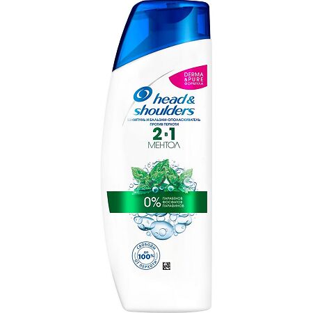 Head & Shoulders 2в1 Шампунь и бальзам-ополаскиватель против перхоти Ментол 200 мл 1 шт