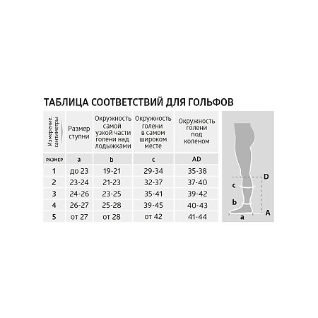 Компрессионные гольфы B.Well JW-121 прозрачные 2 класс компрессии 4 Nero 1 шт