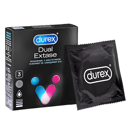 Презервативы Durex Dual Extase 3 шт