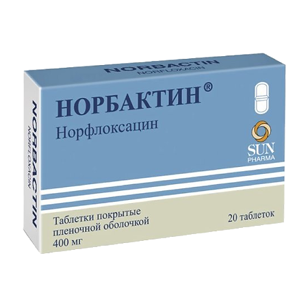 Норбактин таблетки покрыт.плен.об. 400 мг 20 шт