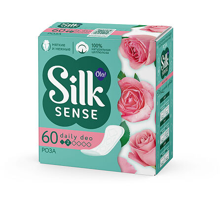 Ola! Silk Sense Прокладки ежедневные Daily Deo Бархатная роза 60 шт