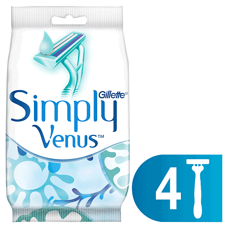 Gillette Venus 2 Simply станки женские одноразовые 4 шт