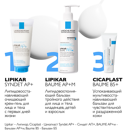 La Roche-Posay Lipikar Syndet AP+ очищающий крем-гель для ухода за очень сухой и атопичной кожей 200 мл 1 шт