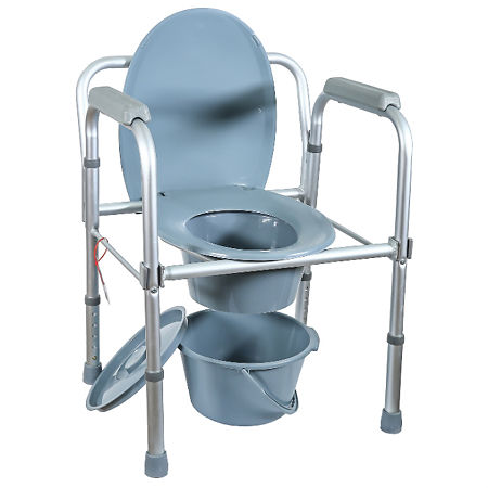 Кресло-туалет Amrus AMCB6808 облегченное со спинкой регулируемое по высоте 1 шт