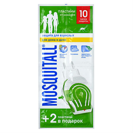 Mosquitall Пластины от комаров Нежная защита 12 шт