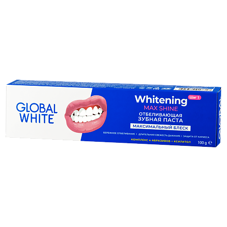 Global White Зубная паста Whitening Max Shine Отбеливающая 100 мл 1 шт