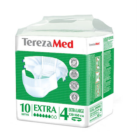 TerezaMed Подгузники для взрослых Extra XL (№4) 10 шт