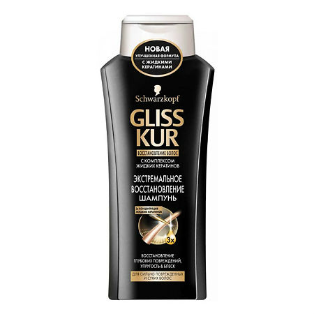 Gliss Kur Шампунь для волос Экстремальное Восстановление для сильно поврежденных и сухих волос 400 мл 1 шт