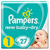 Подгузники Памперс (Pampers) New Baby-Dry 2-5 кг р.1 27 шт