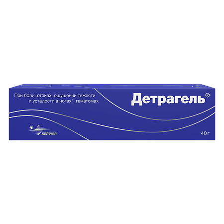 Детрагель гель для наружного применения 100 ме/г+10 мг/г+10 мг/г туба 40 г 1 шт