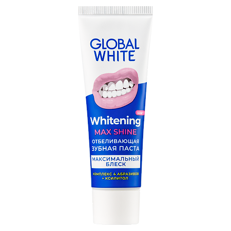 Global White Зубная паста Отбеливающая Whitening Max Shine 30 мл 1 шт