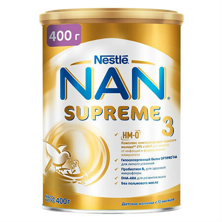 NAN 3 Supreme Смесь с 12 мес 400 г 1 шт