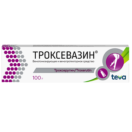 Троксевазин гель для наружного применения 2 % 100 г 1 шт