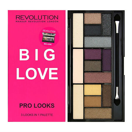 Makeup Revolution Палетка теней Pro Looks Palette тон Big Love 1 шт