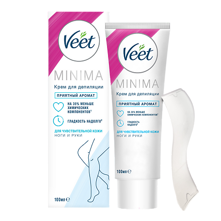 Veet Minima Крем для депиляции для чувствительной кожи ног и рук туба 100 мл 1 шт