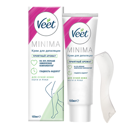 Veet Minima Крем для депиляции для сухой кожи туба 100 мл 1 шт