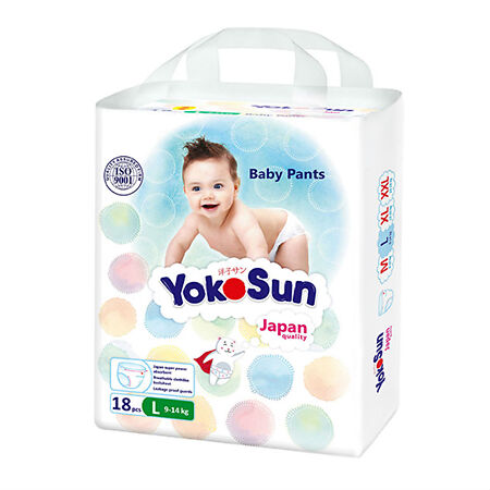 YokoSun Подгузники-трусики р.L (9-14 кг) 18 шт