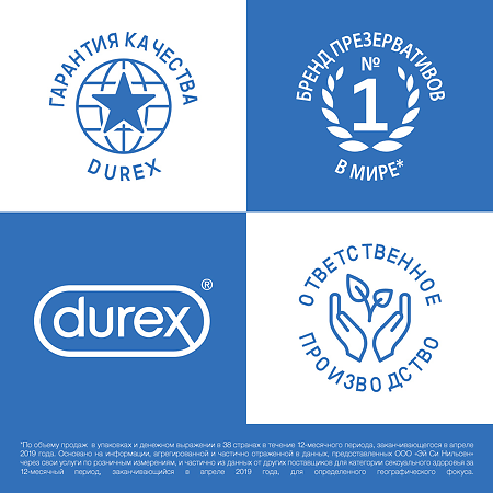 Презервативы Durex Infinity гладкие с анестетиком 3 шт