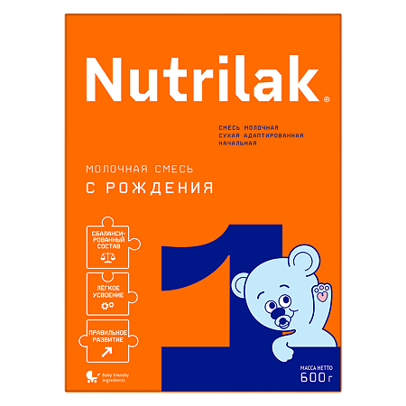 Nutrilak 1 Смесь сухая молочная адаптированная 0-6 мес. 600 г 1 шт