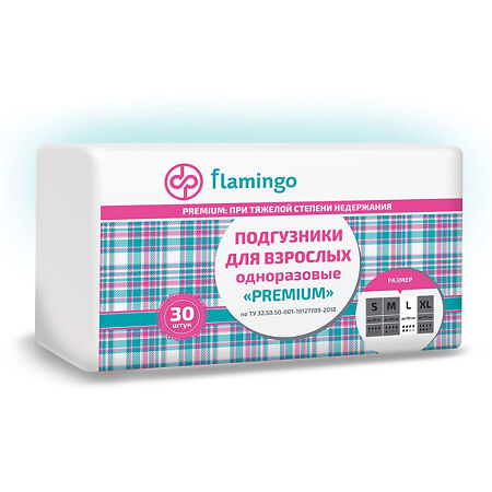 Flamingo Premium Подгузники для взрослых размер L 30 шт