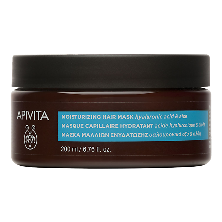 Apivita Moisturizing Маска для волос увлажняющая Гиалуроновая кислота и Алое 200 мл 1 шт