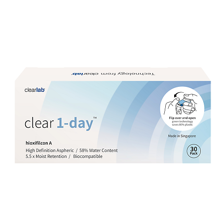 Контактные линзы Clear 1-Day r8.7 -125 30 шт.