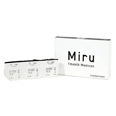 Контактные линзы мягкие Miru 1 month Menicon -2,50/8,6/6 шт. на месяц