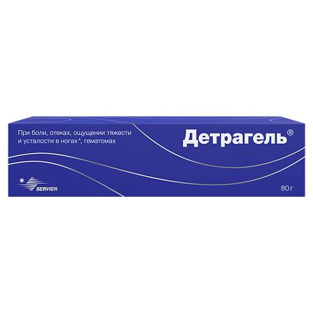 Детрагель гель для наружного применения 100 ме/г+10 мг/г+10 мг/г туба 80 г 1 шт