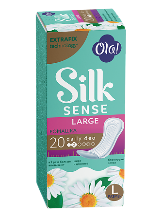 Ola! Silk Sense Прокладки ежедневные Daily Deo Large аромат Ромашки 20 шт