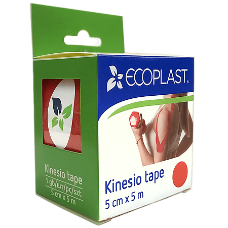 Ecoplast Кинезио тейп 5см х 5м красный 1 шт