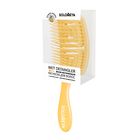 Solomeya Расческа для сухих и влажных волос с ароматом манго MZ005 Wet Detangler Brush Rectangular Mango 1 шт