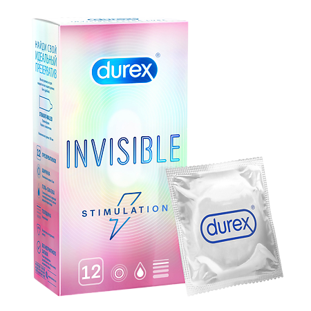 Презервативы Durex Invisible Stimulation 12 шт