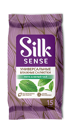 Ola! Silk Sense Влажные салфетки универсальные Белый чай и Мята 15 шт