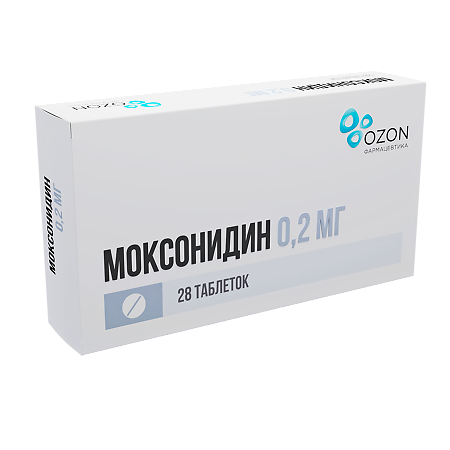 Моксонидин таблетки покрыт.плен.об. 0,2 мг 28 шт