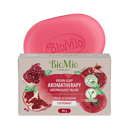 БиоМио (BioMio) Bio-Soap Натуральное мыло Гранат и Базилик 90 г 1 шт